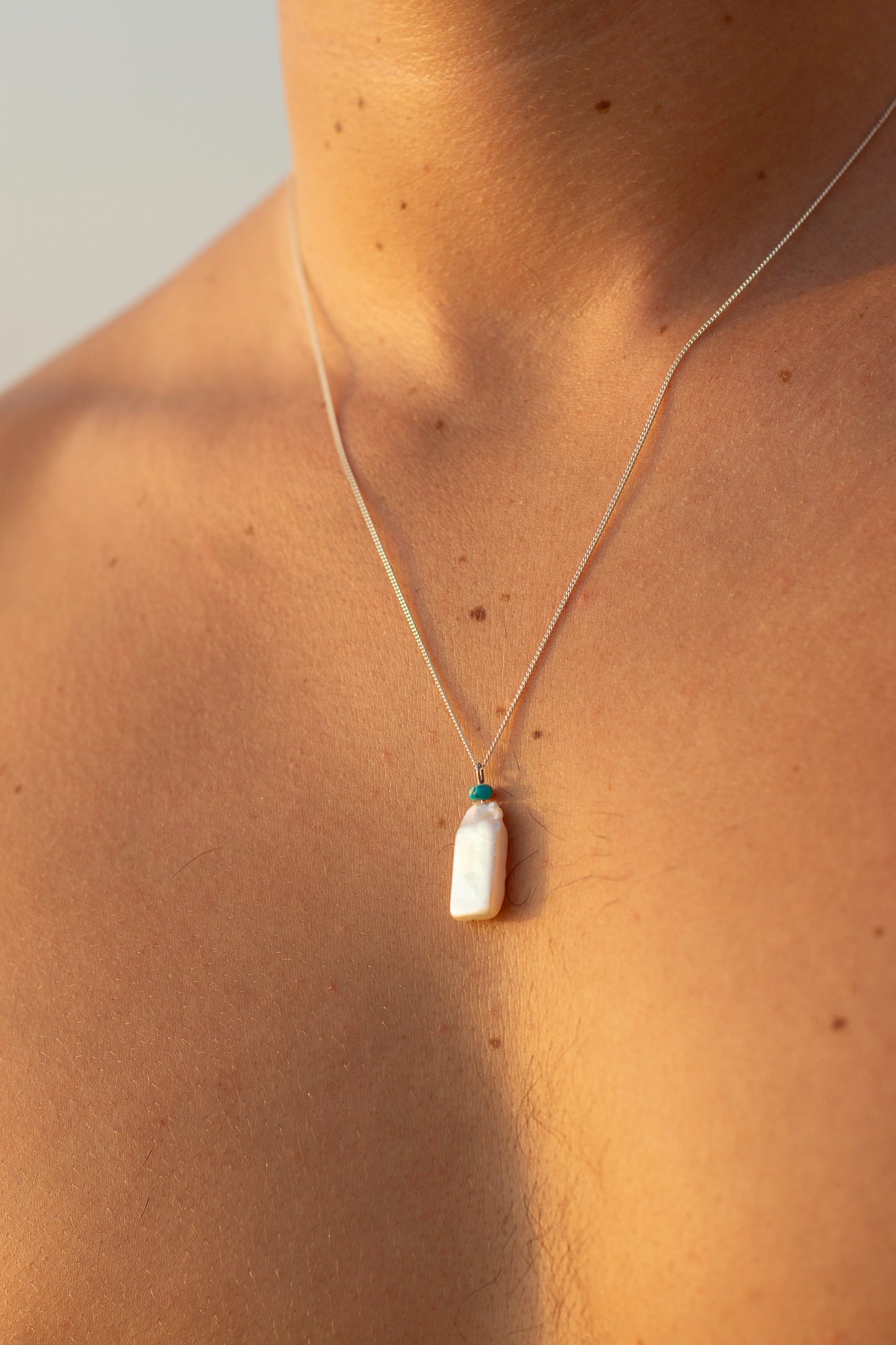 SQUARE PEARL NECKLACE