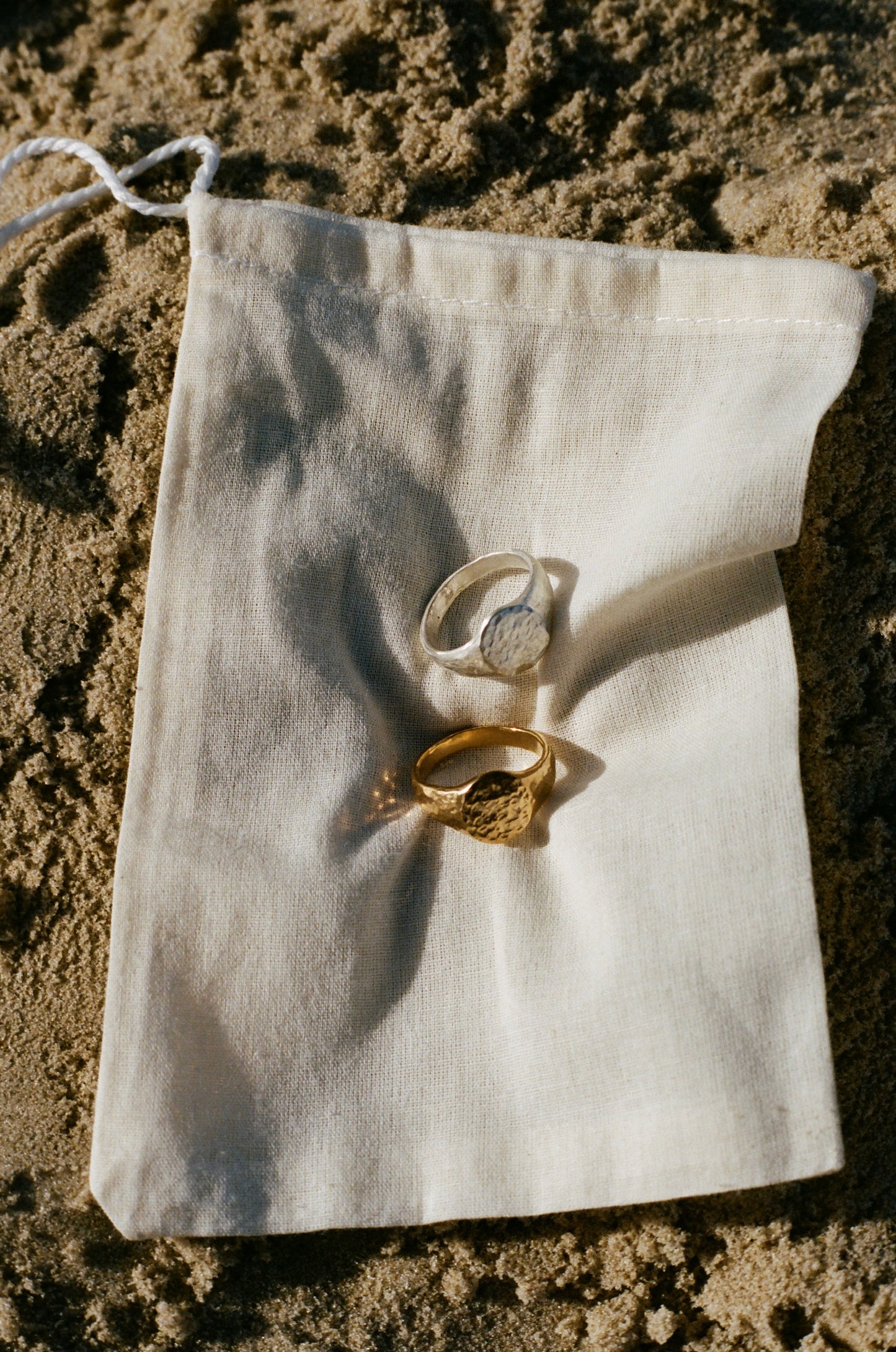 BEATEN STAMP ring